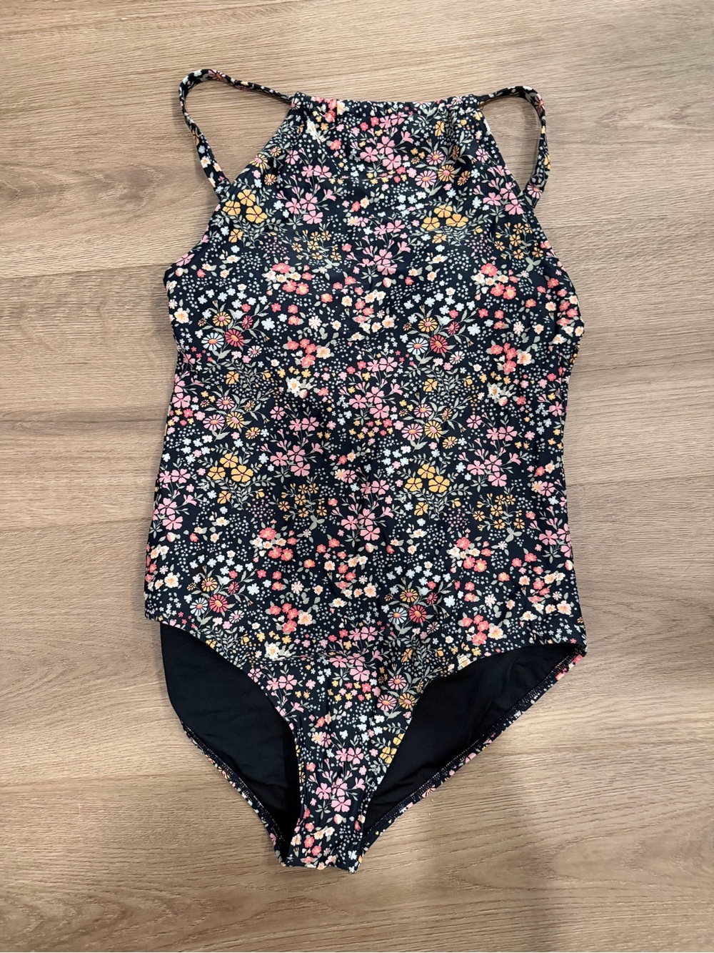 Women’s Black Floral One-Piece Swimsuit